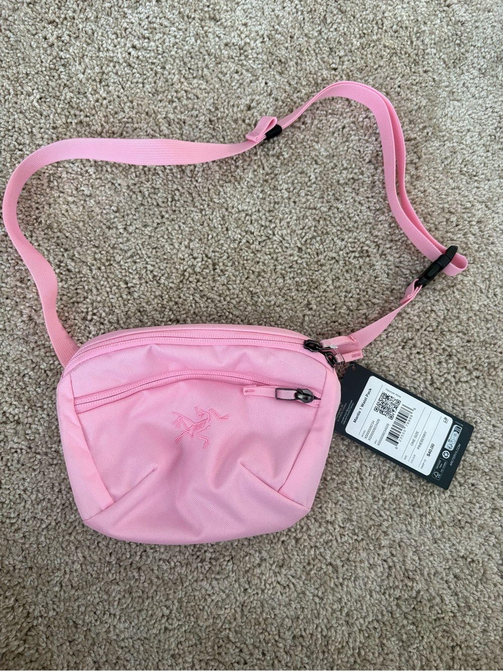 Arc'teryx Light Pink Crossbody Sling Bag